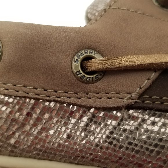 SPERRY Top-Sider Ivyfish Metallic Python 3-Eye Boat Shoes - Picture 5 of 16